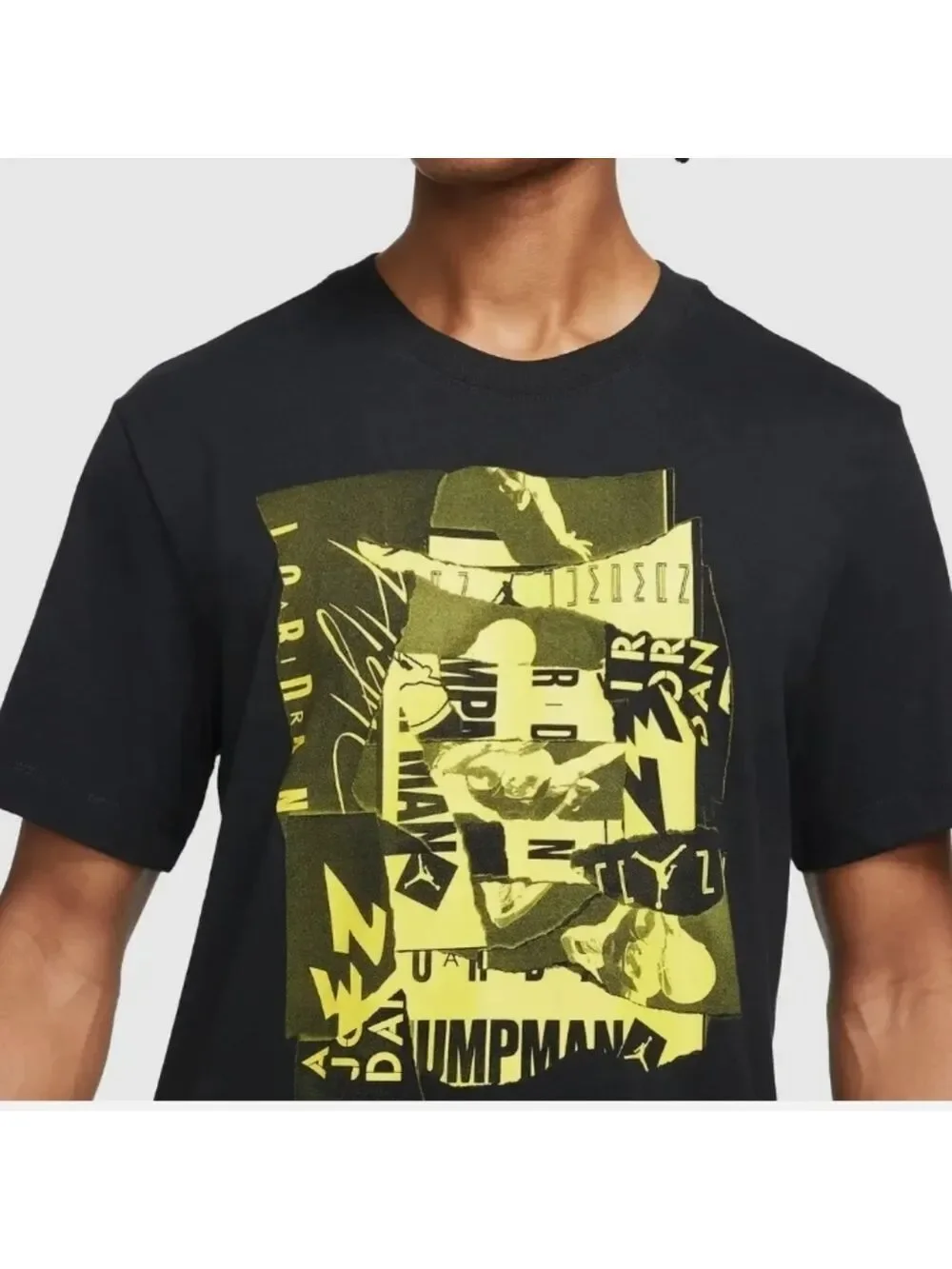 Jordan Jumpman black yellow tee size medium